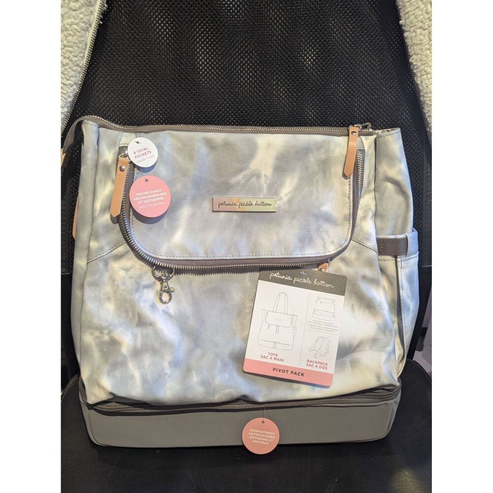 Petunia Pickle Bottom Pivot Pack Smoke Swirl Tie-Dye Tote/Backpack With 8 Pocket